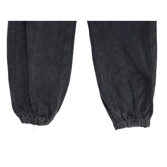 NWT Missguided Sz 8P Denim Riot High Rise Mom Jeans High Joggers Black Carrot - Picture 5 of 8